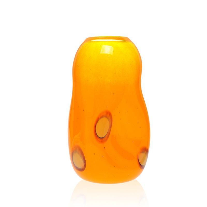 Kunstglass - Cirkus vase medium orange 
