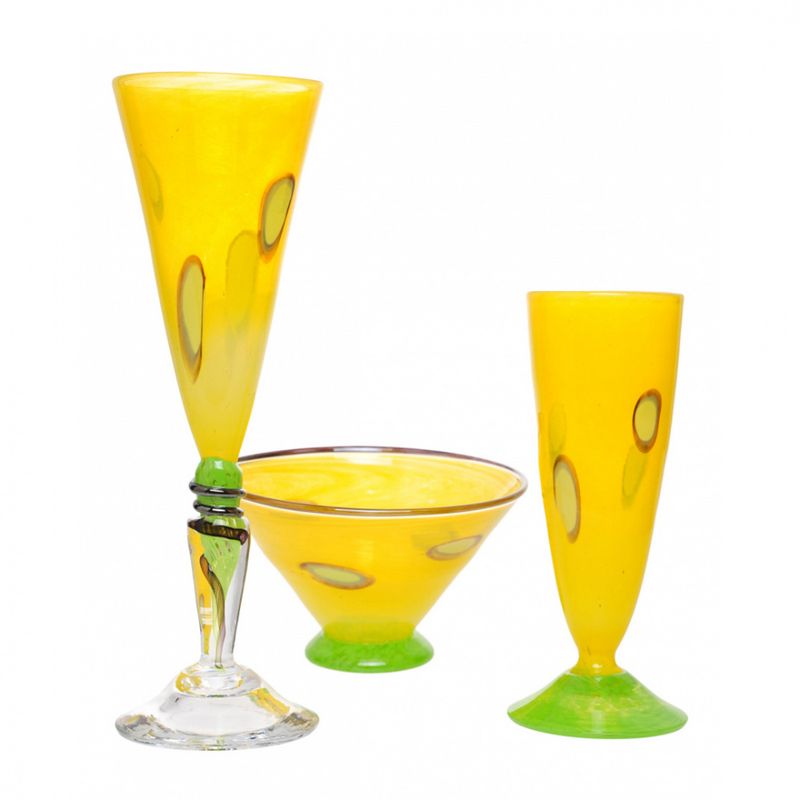 Kunstglass cirkus liten mørkeblå