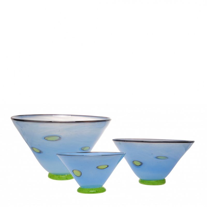 Kunstglass - cirkus - skål - orange - liten