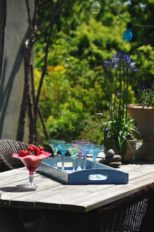 Kunstglass - Rustikk boble, mørk grønn