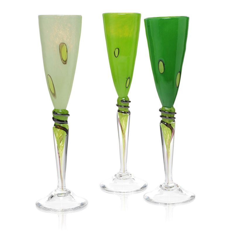 Kunstglass - Cirkus- mørkgrønn, medium