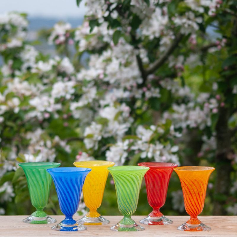 Kunstglass Sommerminner lys grønn - små