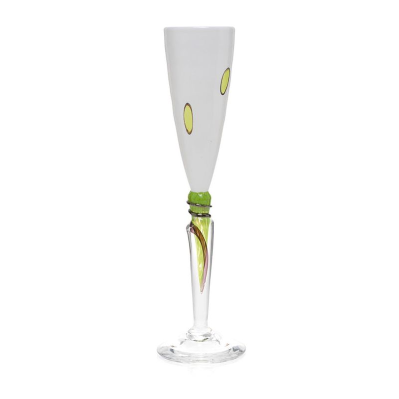 Kunstglass - Cirkus- hvit, medium