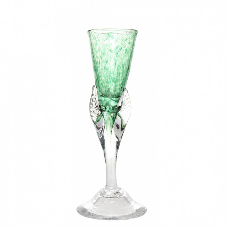 Kunstglass  - Lilje liten grønn