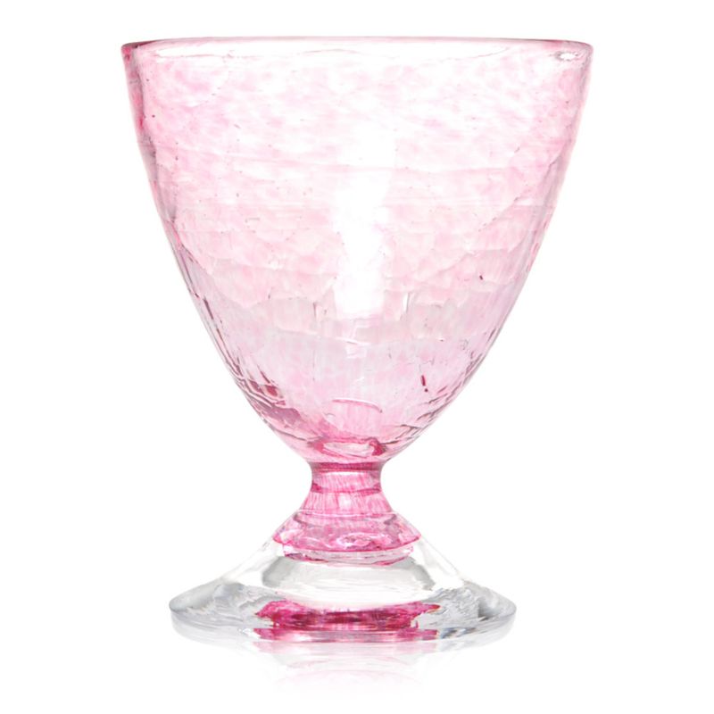 Rustikk småglass, blek rosa 