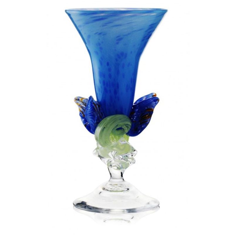 Kunstglass - Sommerfugl blå