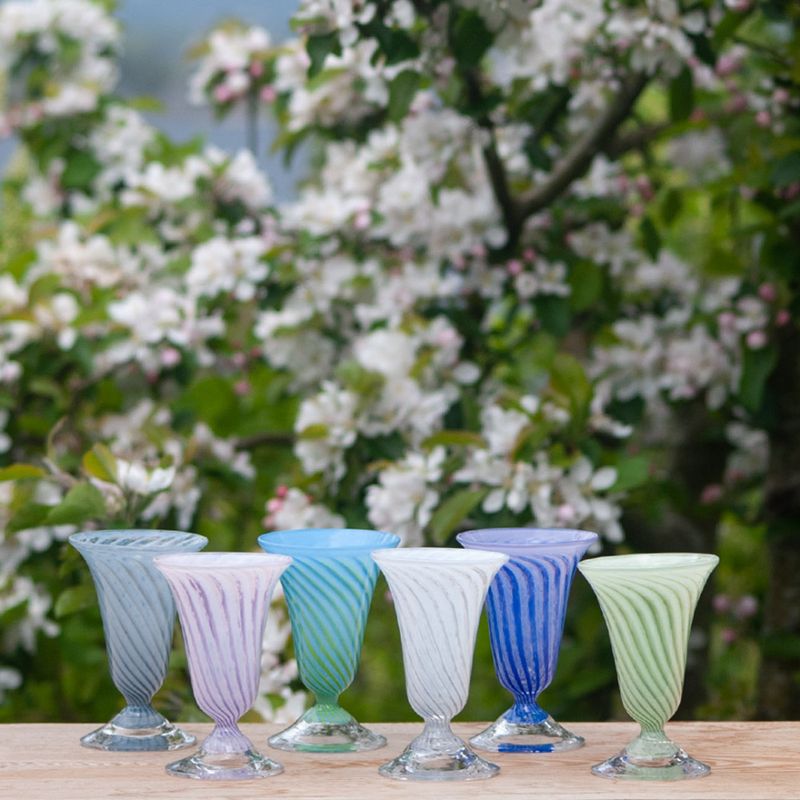 Kunstglass Sommerminner lilla - små