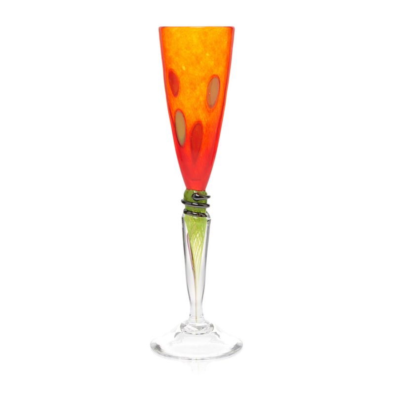 Kunstglass - Cirkus - Rød, medium