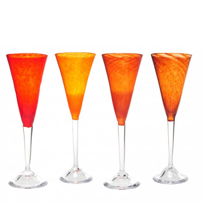 Hovedbilde Kunstglass - 4 Enkel rød