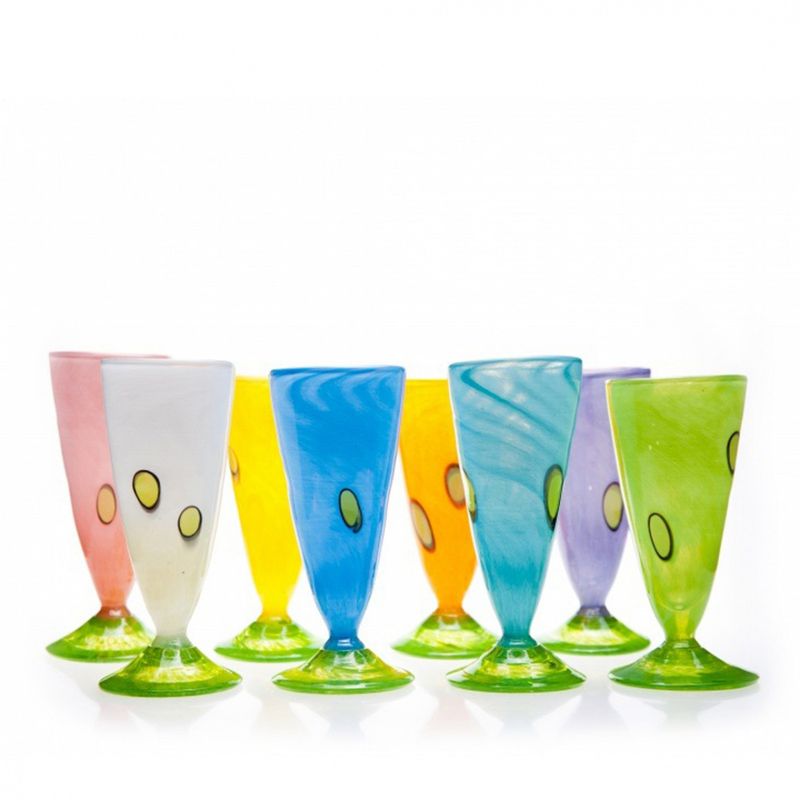 Kunstglass cirkus liten hvit