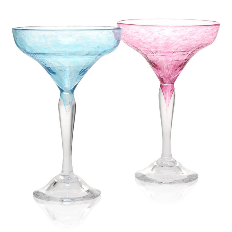 Kunstglass- Rustikk boble capriblå