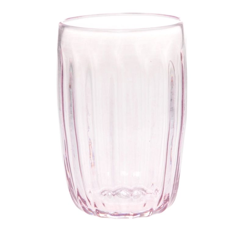 Kunstglass - Perlemor hverdags glass rosa