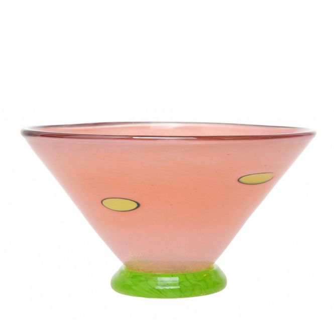 Hovedbilde Kunstglass cirkus skål rosa ...