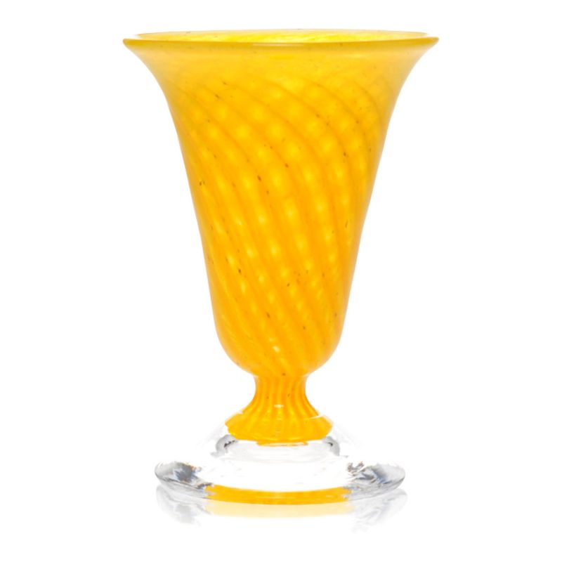 Kunstglass Sommerminner gul - små